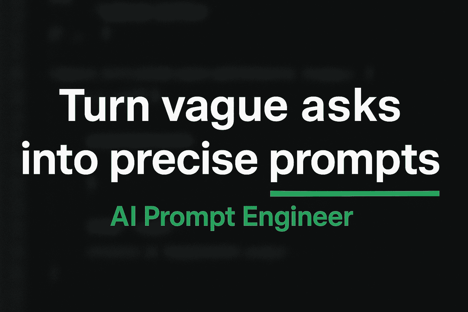 Prompt upgrades and coding