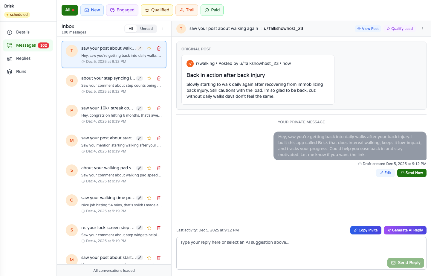 Customer conversation 1
